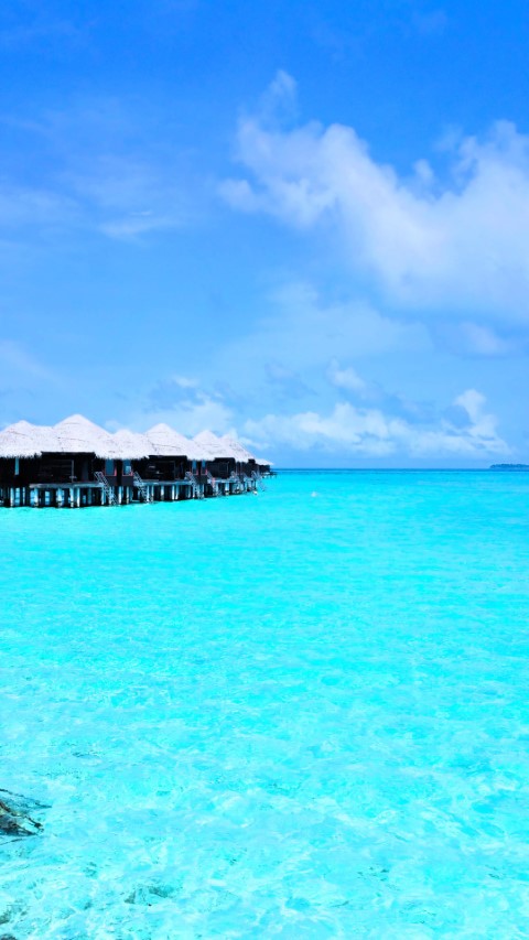 Overwater villas in Maldives